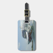 Edelstein verzierter Bogen Prsonalized Gepäckanhänger (Vorderseite vertikal)