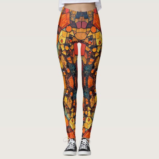 Edelsteincollage Leggings (Vorderseite)