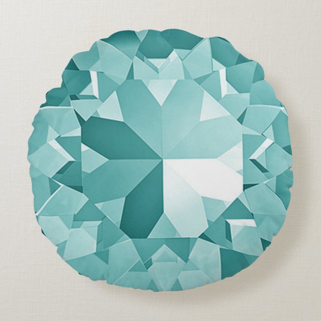 Edelsteindesign Rundes Kissen (Vorderseite)