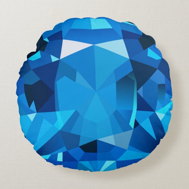 Edelsteindesign Rundes Kissen (Vorderseite)