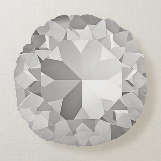 Edelsteindesign Rundes Kissen (Vorderseite)