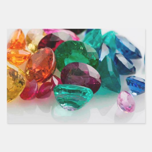 Edelsteine 3 geschenkpapier set (Vorderseite)