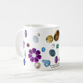 Edelsteine auf Weiß Kaffeetasse (Vorderseite Links)