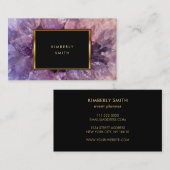 Edelsteine aus lila Edelstein Visitenkarte (Vorne/Hinten)