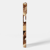 Edelsteine aus Weiß- und Goldblumen-Glitzer Case-Mate iPhone Hülle (Rückseite / Rechts)