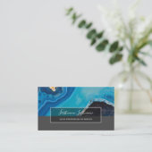 Edelsteine aus wertvollem blauem Kristall Visitenkarte (Stehend Vorderseite)