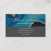 Edelsteine aus wertvollem blauem Kristall Visitenkarte (Rückseite)