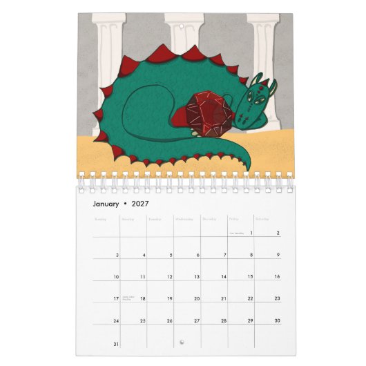 Edelsteine & Drachen Kalender (Jan 2027)