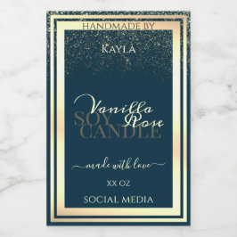 Edelsteine, dunkelblaue Produktverpackungsmarke Go Lebensmitteletikett