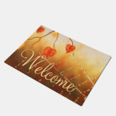 Edelsteine einer Herbstmorgendtür Fußmatte (Schrägansicht)