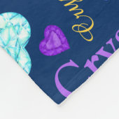 Edelsteine Herz individuelle Name farbenfroh Krist Fleecedecke (Ecke)