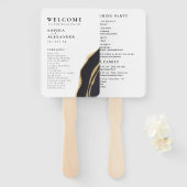 Edelsteine-Hochzeitsfeier Set von Fans Fächer (Vorne und Hinten)