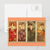 Edelsteine - Jugendstil Postkarte (Vorne/Hinten)