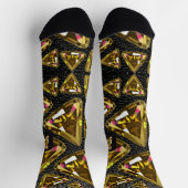 Edelsteine Muster gelb Socken (Oben)