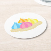 Edelsteine Runder Pappuntersetzer (Angewinkelt)