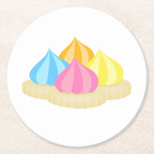 Edelsteine Runder Pappuntersetzer