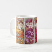 Edelsteine und Blumen, Alphonse Mucha Kaffeetasse (Vorderseite Links)