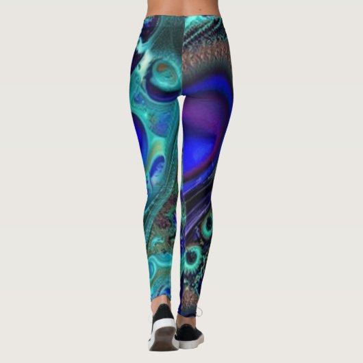 Edelsteine und Federn2 Leggings (Rückseite)