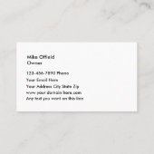 Edelsteine und Stein-Visitenkarte Visitenkarte (Rückseite)