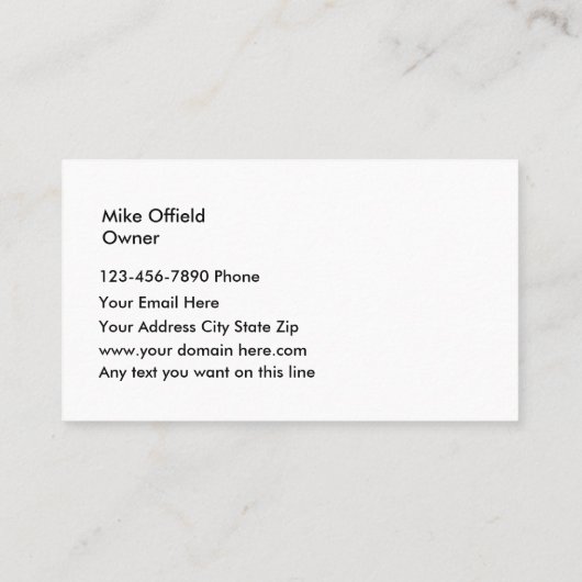 Edelsteine und Stein-Visitenkarte Visitenkarte (Rückseite)