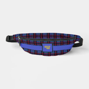 Edelsteinfarbenes Karo Bauchtasche