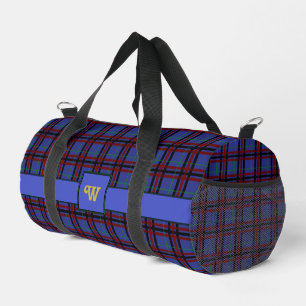 Edelsteinfarbenes Karo Duffle Bag