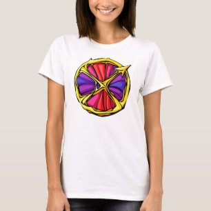 Edelsteinfarbenes Schütze-Symbol T-Shirt