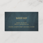 Edelsteingeschäft elegante, geometrische Goldtypog Visitenkarte (Rückseite)