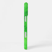 Edelsteinmuster, Limettengrüner Jade & Schwarzer O iPhone Hülle (Rechte Seite)