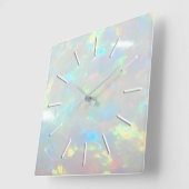 Edelsteinopal-Foto Quadratische Wanduhr (Winkel)