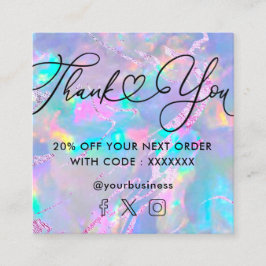 Edelsteinopal Quadratische Visitenkarte