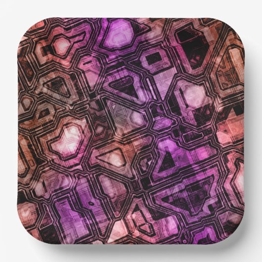 Edelsteinschaltungen - Astro-Flamme: Pappteller (Vorderseite)