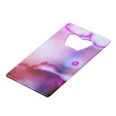 Edelsteinserie - Agate in Lila Geldkarten Flaschenöffner (Rückseite Schrägansicht)