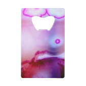 Edelsteinserie - Agate in Lila Geldkarten Flaschenöffner (Rückseite)