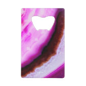 Edelsteinserie - Agate in Lila Kreditkarten Flaschenöffner (Rückseite)
