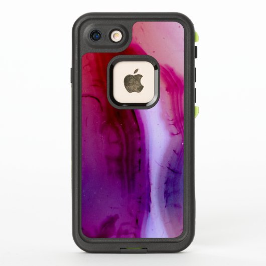 Edelsteinserie - Agate in Lila mit Quarz (Rückseite)