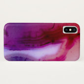 Edelsteinserie - Agate in Lila mit Quarz Case-Mate iPhone Hülle (Rückseite (Horizontal))