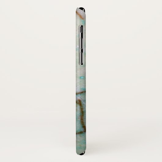 Edelsteinserie - Light Turquoise Cracked Case-Mate iPhone Hülle (Hinten/Links)