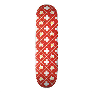 Edelweismuster der Schweiz Skateboard