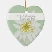 Edelweiss, 52. Hochzeitstag Keramik Ornament (Rechts)