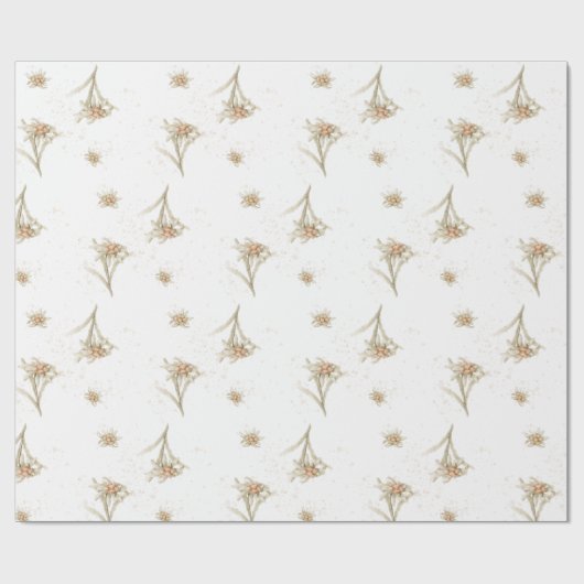 Edelweiss-AlpenBlume Geschenkpapier (Flach)