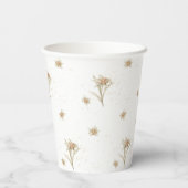 Edelweiss-AlpenWildblume Pappbecher (Rückseite)