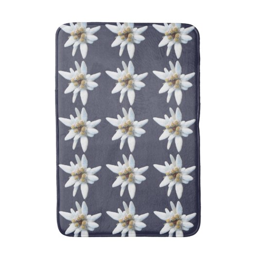 Edelweiss alpine Blume Badematte (Vorderseite Vertikal)