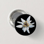 Edelweiss alpine Blume Button (Vorne & Hinten)