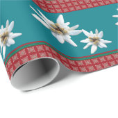 Edelweiss alpine Blume Geschenkpapier (Rolleneckpunkt)