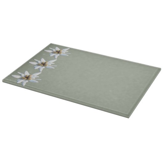 Edelweiss alpine Blume Schneidebrett (Ecke)