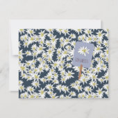 Edelweiss Alpine Wildblume Hand-Illustriert Boho Dankeskarte (Vorderseite)