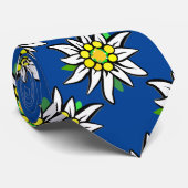 Edelweiß auf blau krawatte (Gerollt)
