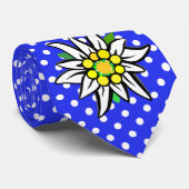 Edelweiß auf blau krawatte (Gerollt)