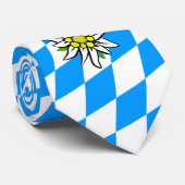 Edelweiß auf Diamanten Krawatte (Gerollt)